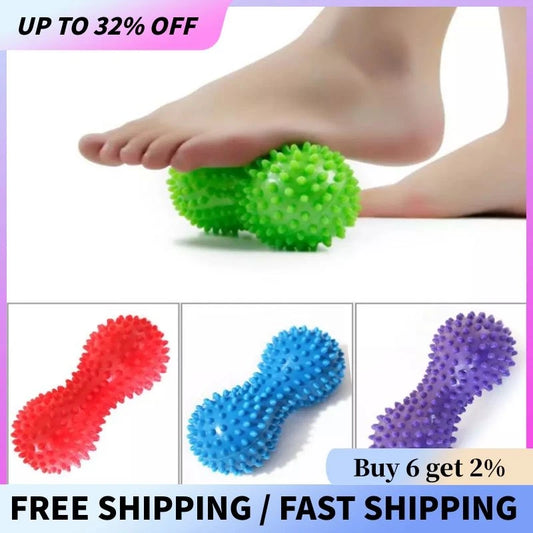 Peanut Massage Ball Fitness Sport Yoga Ball Relieve Body Stress PVC Resistant Foot Spiky muscle Massager Trigger Point Foot
